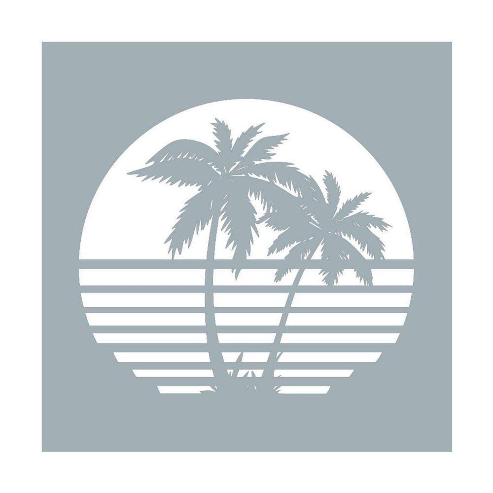 Quadro Decorativo Cinza Mdf Ilha 40X20Cm