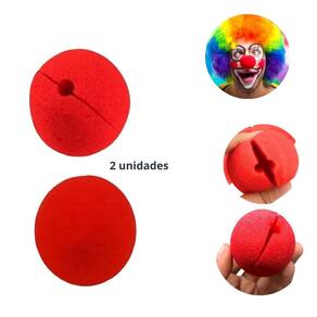 Nariz De Palhaço Espuma Festa Infantil Lembrancinha 2 unidades