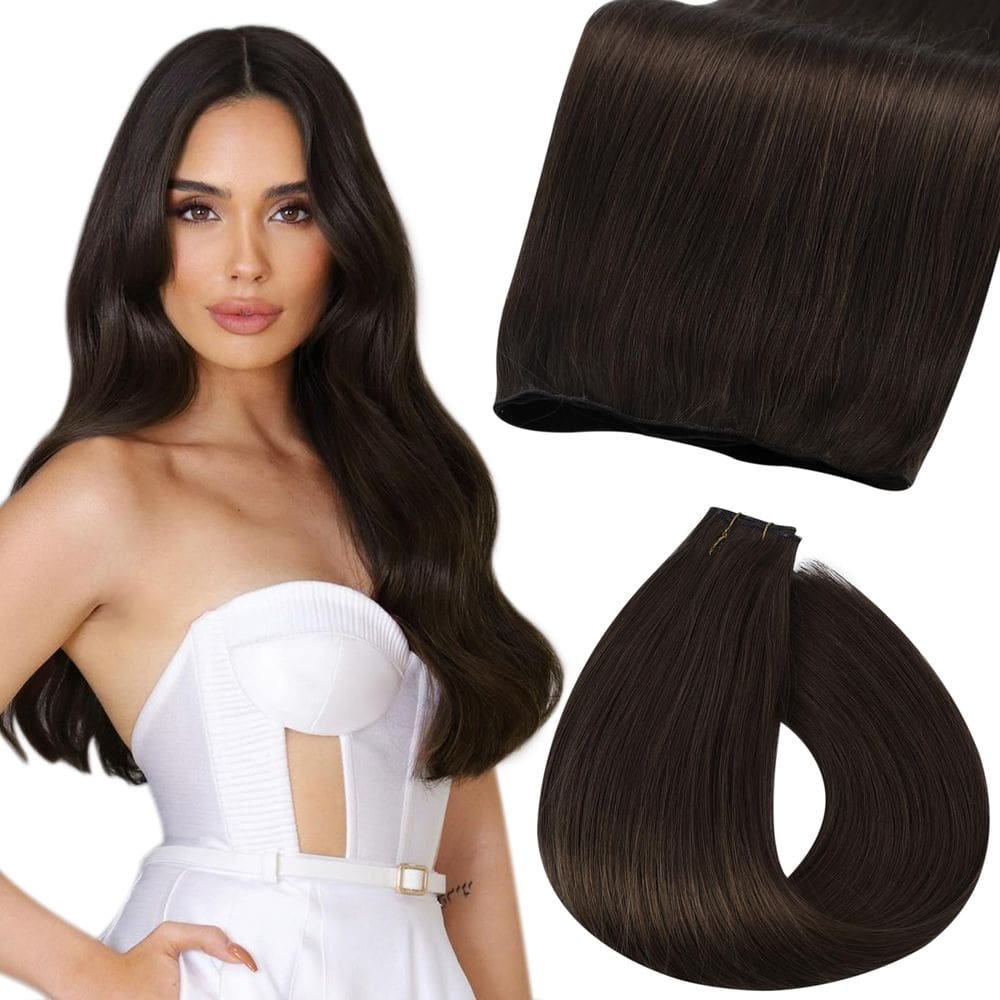 Extensões de cabelo Fshine Genius Weft Real Human Hair 60g 60cm