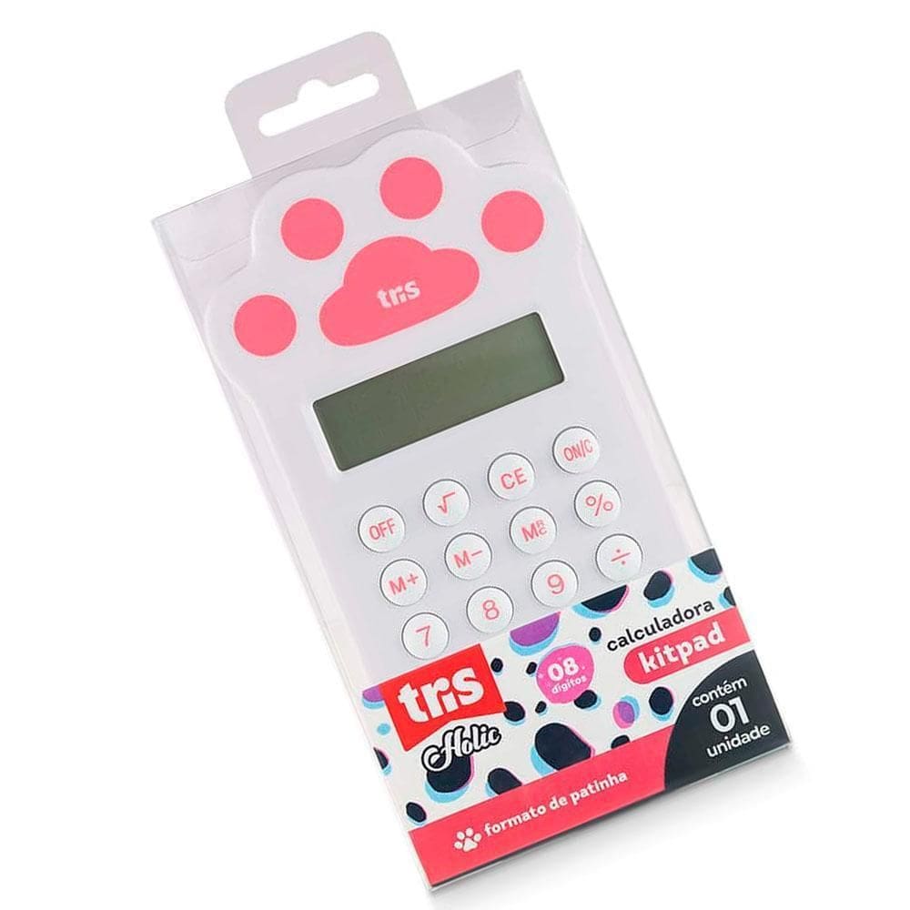 Calculadora Mini Holic Pets 8 Dígitos Tris