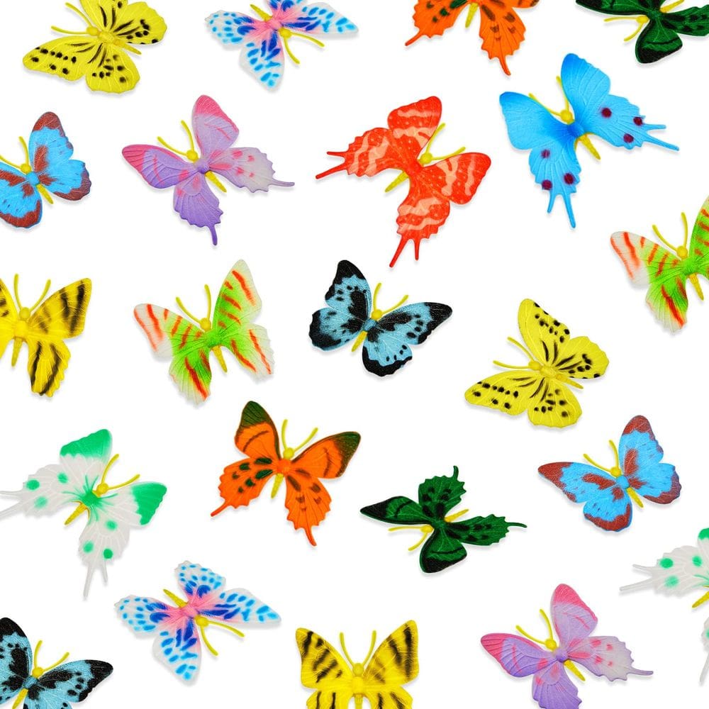 Decoração de arte plástica Toy Butterflies Canlierr 36 unidades