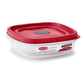 Recipiente de armazenamento de alimentos Rubbermaid Easy Find 3L (pacote com 4)