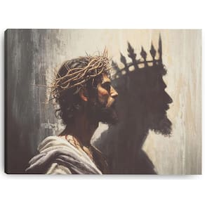 Arte de parede Fantasy Artists Jesus is the King Christian 30x40cm