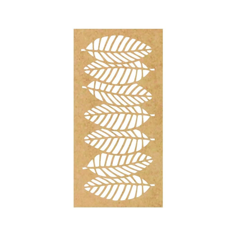 Quadro Decorativo Mdf Cru Folhas 40X20Cm