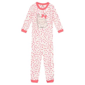 Pijama infantil menina de ovelhinha Brandili Natural
