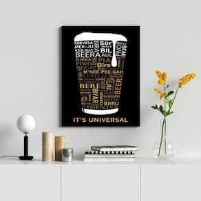 Quadro Decorativo Cerveja Universal Beer 45X34Cm Moldura P