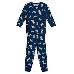 Pijama infantil menino de bichinhos Brandili Azul