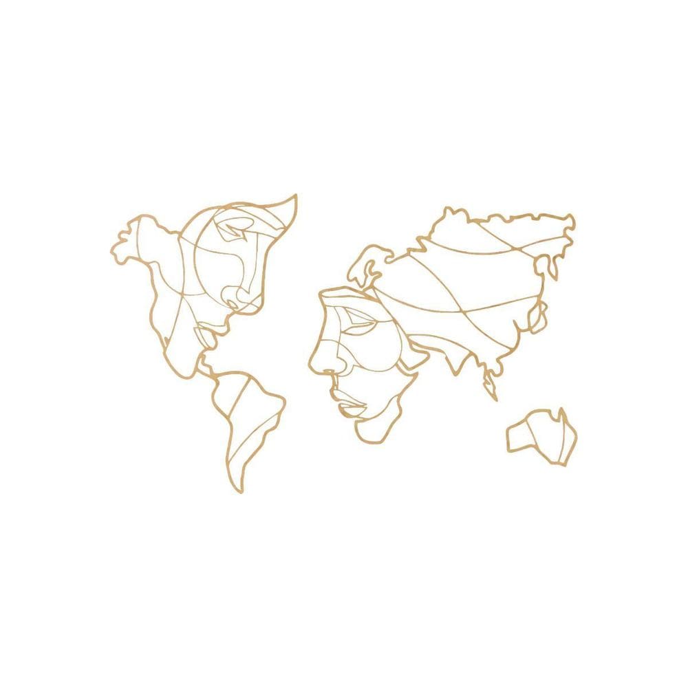 Quadro Decorativo Mdf Cru Face Países 40X20Cm