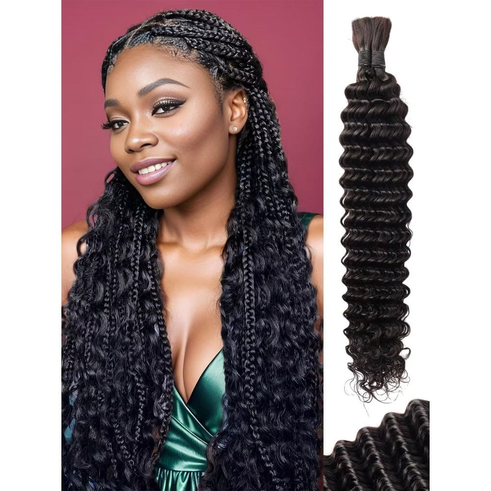 Trançando o cabelo LOLLY HAIR Deep Water Wave 100g 55cm 10A