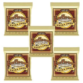 Kit 5 Encordoamento Violão Aço Ernie Ball 010 Earthwood