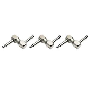 Kit 3 Conector P10 P10 Mono Em Z Pedais De Guitarra Baixo
