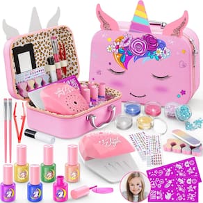 Conjunto de esmaltes Websonaw Kids com secador de unhas e adesivos de 3 a 12 anos
