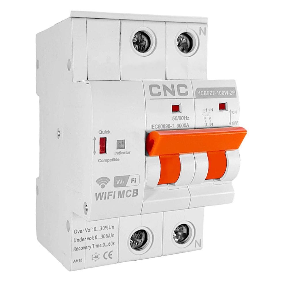 Disjuntor Modular WiFi Classe C YCB9ZF-100W-2P 50A