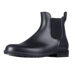 Botas de chuva femininas Asgard Chelsea pretas impermeáveis 42