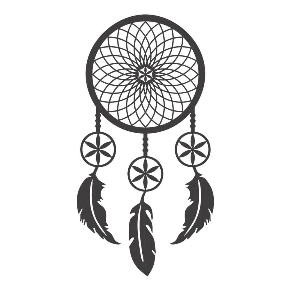 Quadro Decorativo Mdf Preto Filtro Dos Sonhos 40X20Cm