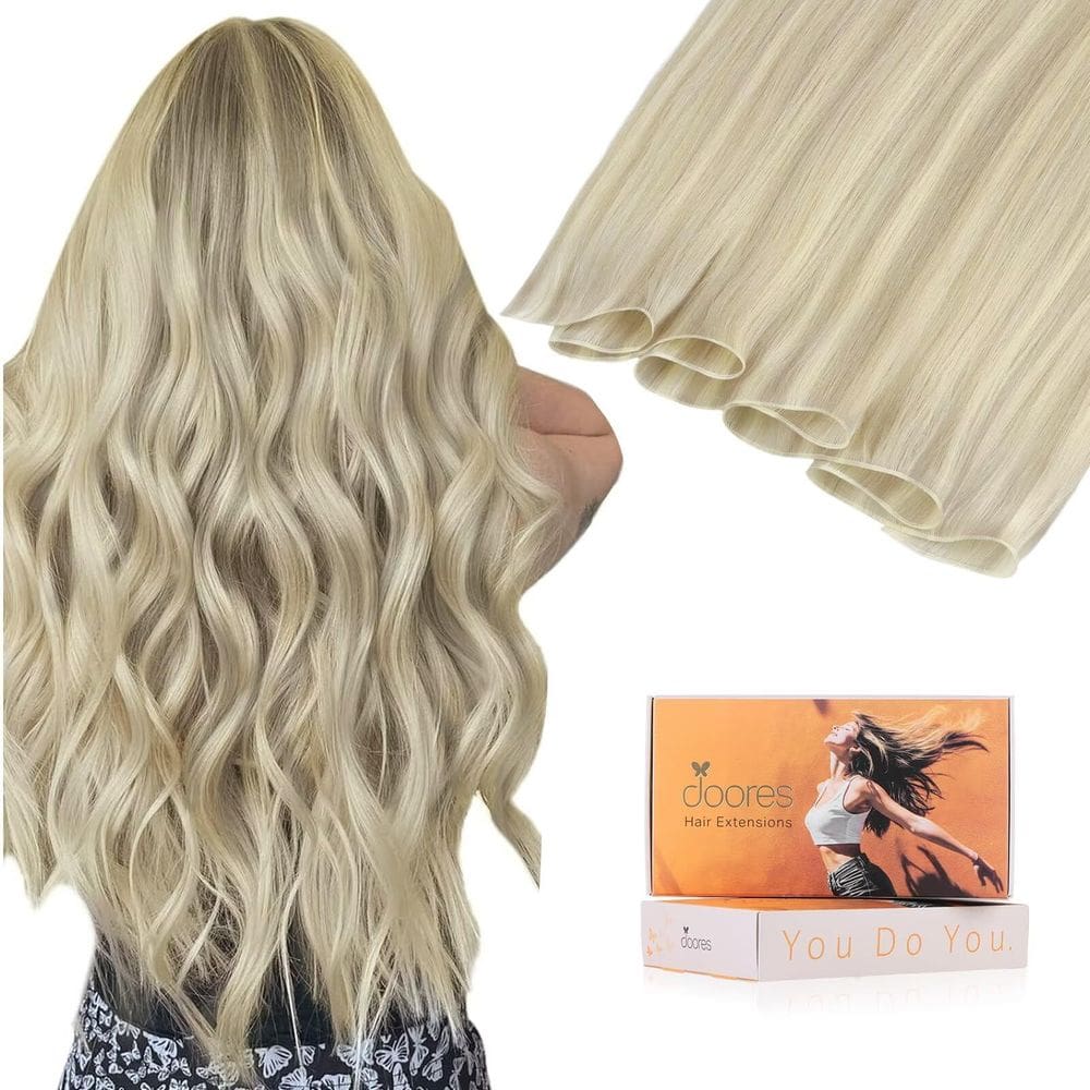 Extensões de trama de cabelo DOORES Genius Remy Human Hair 40cm