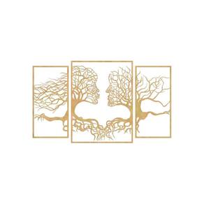 Quadro Decorativ Mdf Cru Trio Face Raizes 40X20Cm