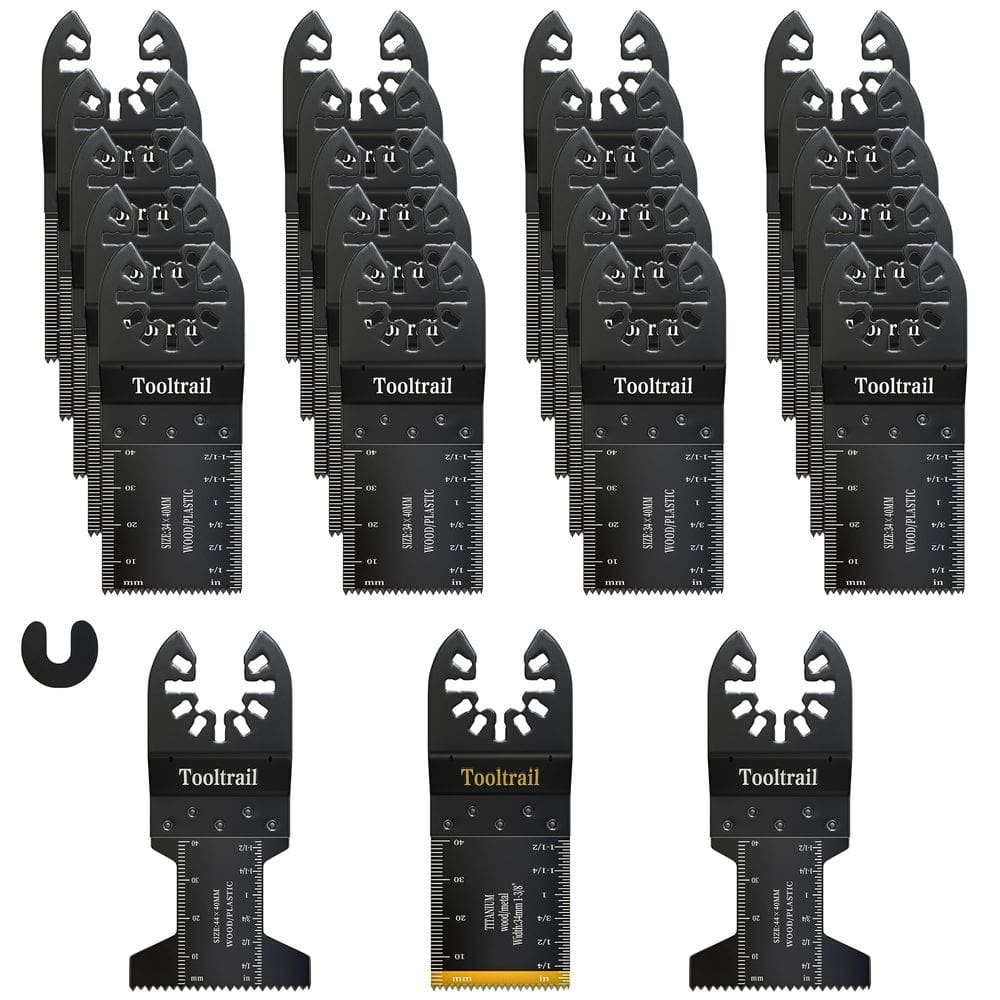 Lâminas de serra oscilantes Tooltrail 28PCS para madeira, plástico, metal