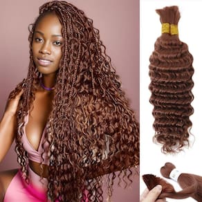Cabelo trançado humano LOLLY HAIR Deep Water Wave 18" 100g