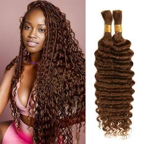 Trançando o cabelo RICROF Chocolate Brown Deep Water Wave 110g