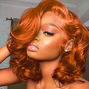 Peruca FASCARA Short Bob 350 Ginger Orange 40cm 180% Densidade