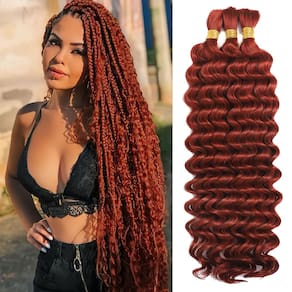 Cabelo trançado humano MOTFIN Boho Braids 3 pacotes 110g 50cm