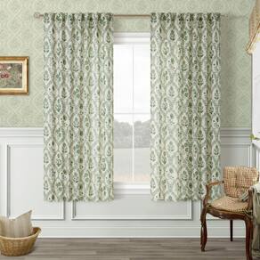 Cortinas: DOIS PAINÉIS, verde, florais, 160 x 160 cm, 2 painéis