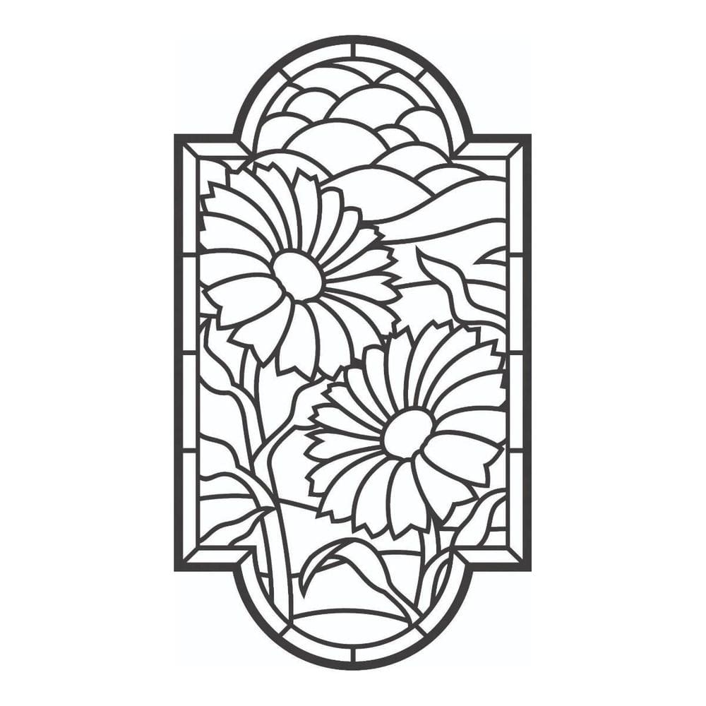 Quadro Decorativo Mdf Preto Girassóis 40X20Cm