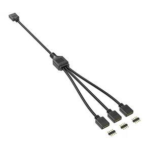 Cabo Divisor RGB 1 para 3 12V 4 Pinos RGB 30cm – Extensor para Fans e Fitas LED