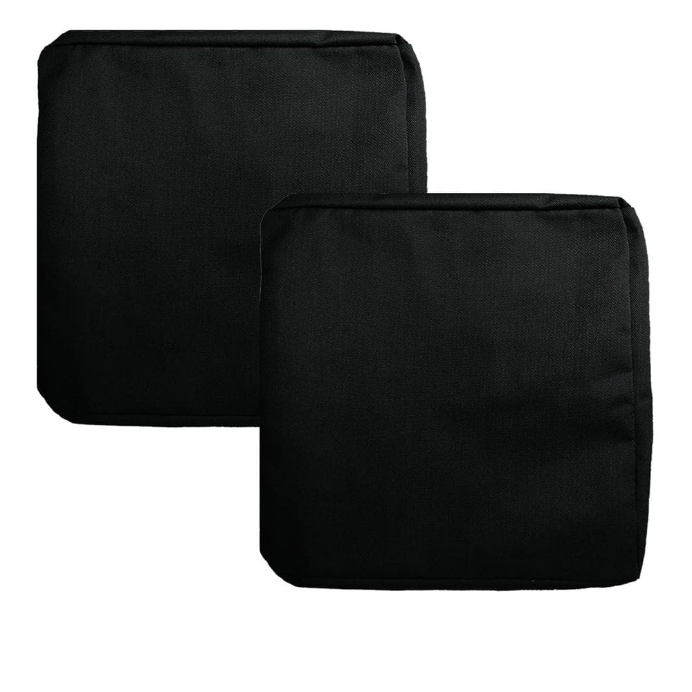 Capa de almofada de pátio FLYMEI Waterproof, 2 pacotes de 21 x 19 x 8 cm, preta