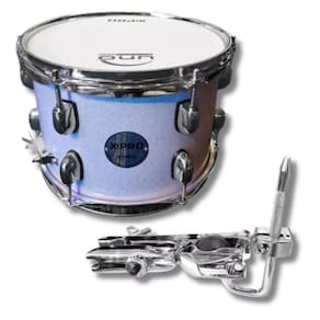 Caixa 10 X 7 Madeira Silver Sparkle Aro Cromado Xpro + Clamp