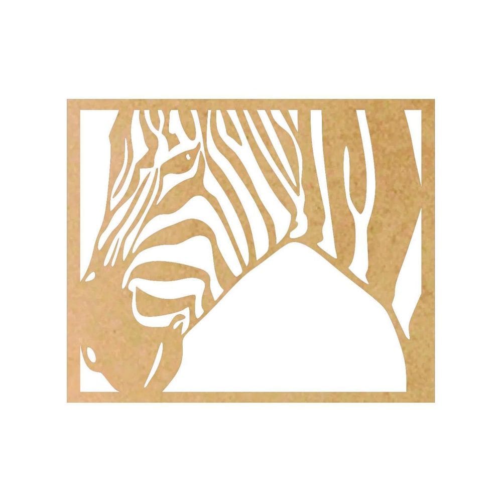 Quadro Decorativo Mdf Cru Zebra 40X20Cm
