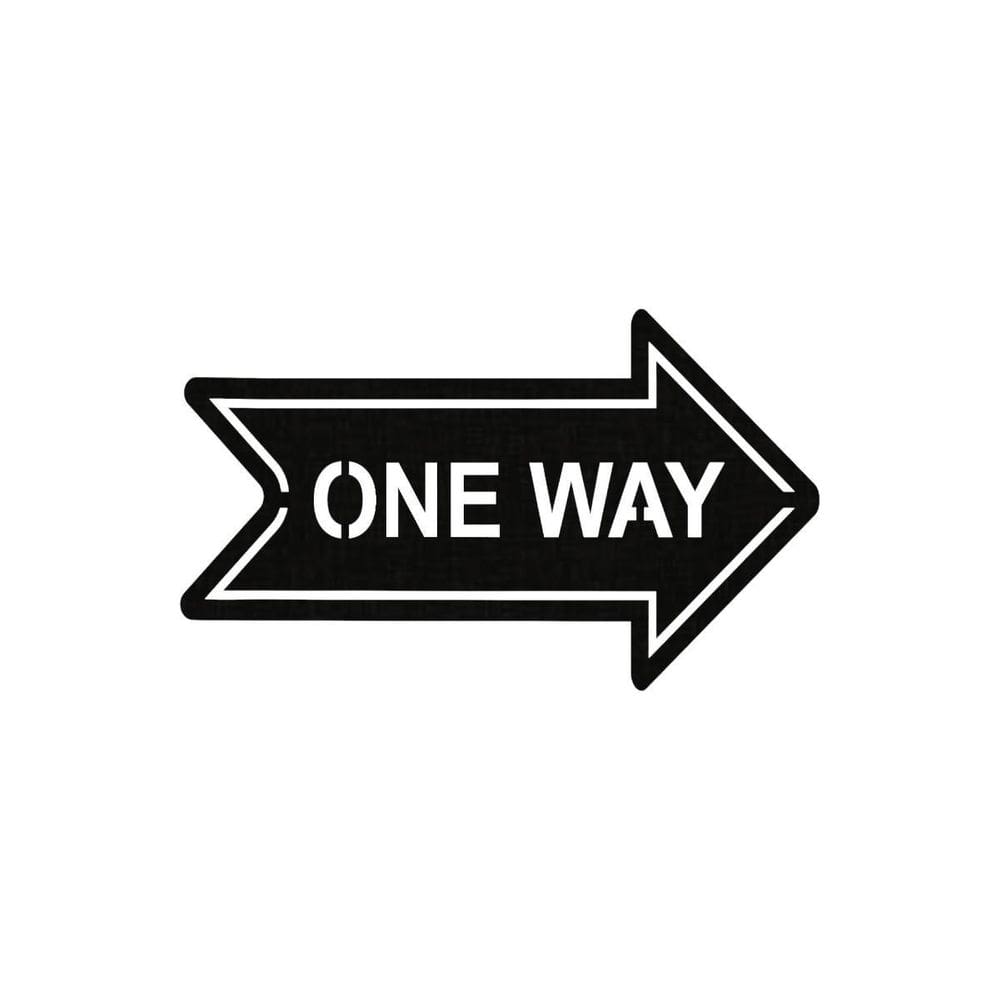 Quadro Decorativo Preto Mdf One Way 40X20Cm