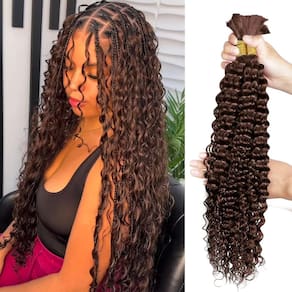 Braiding Hair Sudreman Chocolate Brown 100g 40cm Water Wave