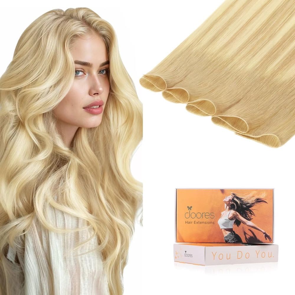 Costurar o cabelo em extensões DOORES Genius Weft 16cm Drity Blonde