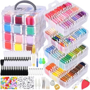 Kit de linhas para bordar VICOVI 200 Skeins com acessórios