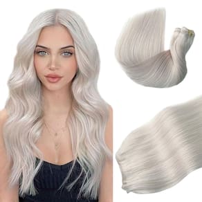 Extensões de cabelo Munx Platinum Silver 20cm Straight 100g