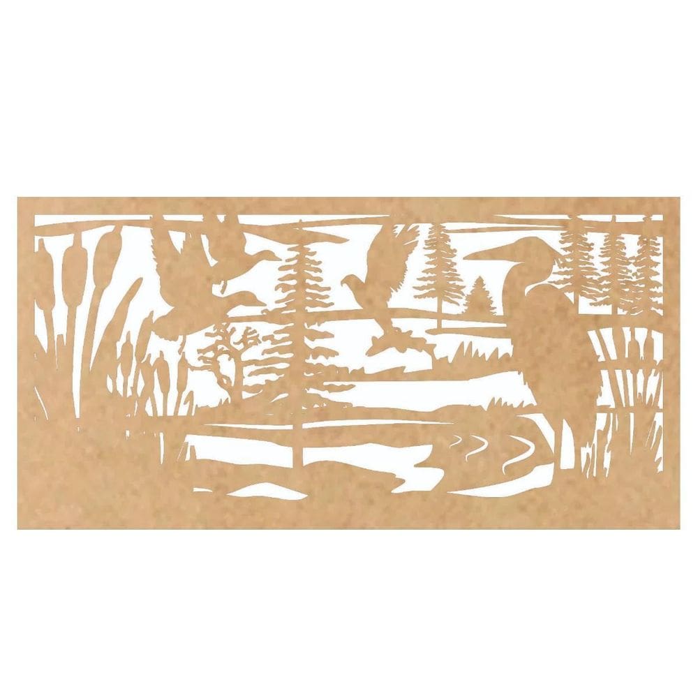 Quadro Decorativo Mdf Cru Passaros Selvagens 40X20Cm