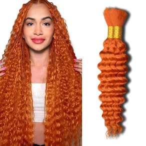 Cabelo trançado humano Niviorvan Deep Wave 18 polegadas 100g x2