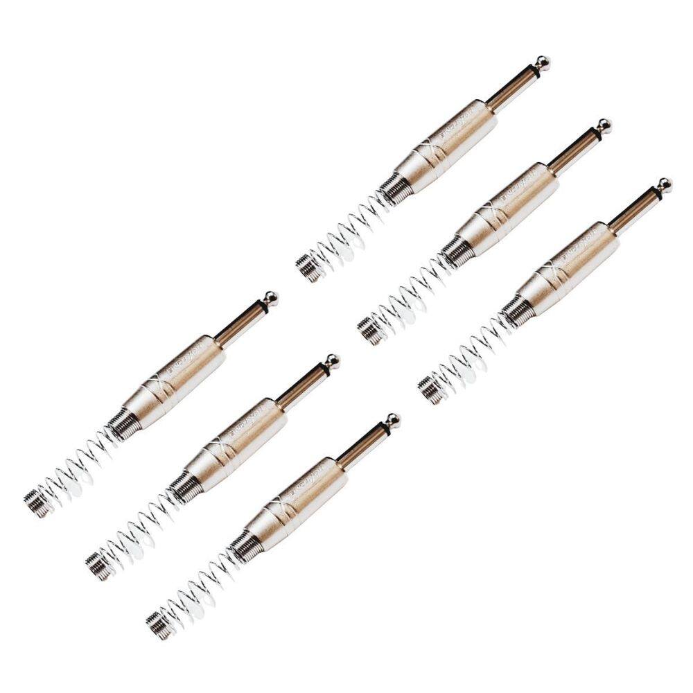 Kit 6 Plug P10 Macho Mono Com Mola Roxtone