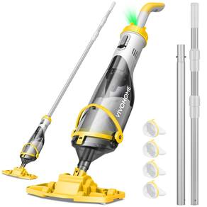 Aspirador de piscina sem fio VIVOHOME Pólo telescópico 2,8 m 18,5 L/min