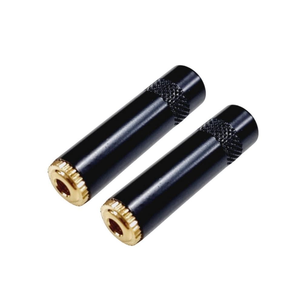 Kit 2 Plug P2 Fêmea Estéreo Jack Dourado Mxt