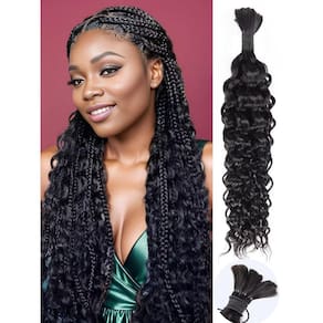 Cabelo trançado humano LOLLY HAIR Water Wave 18 polegadas 50g x1
