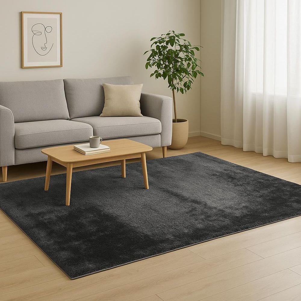 Tapete Esplendor Antiderrapante 100% Poliéster 200X240Cm Gra