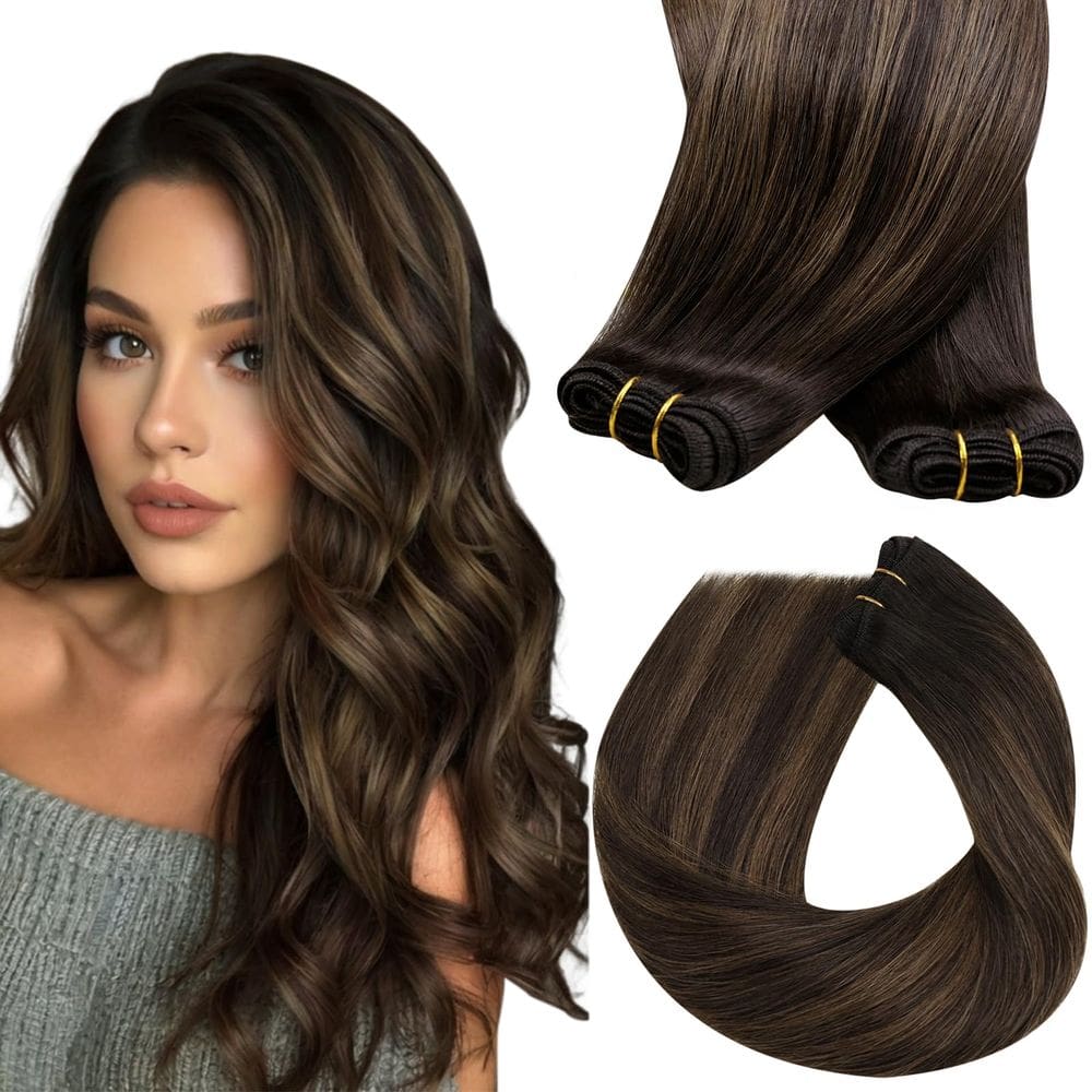 Costure em extensões de cabelo Sunny Weft Human Hair 18 polegadas 120g