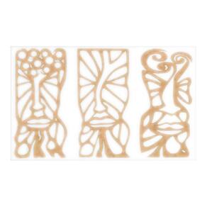 Quadro Decorativo Mdf Cru Trio Essência Da Expressão 40X20Cm