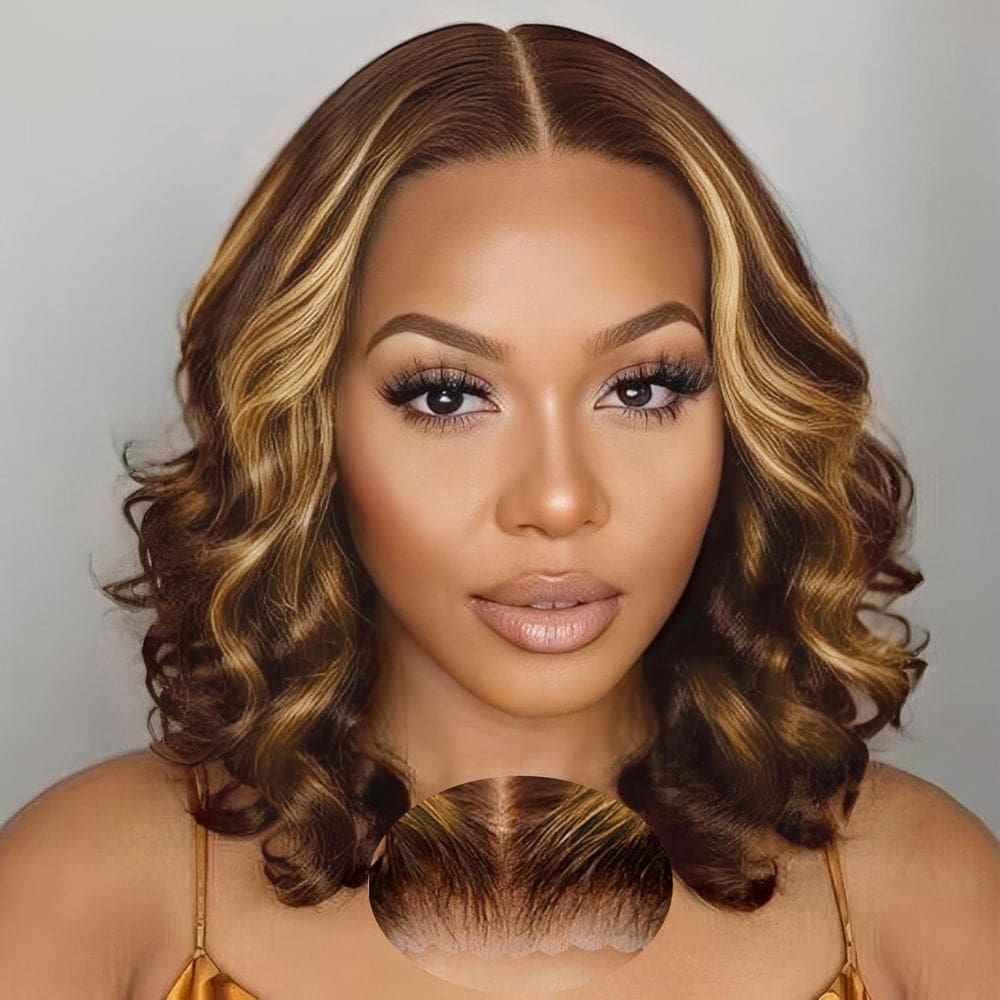 Peruca FABA Ombre Body Wave 30 cm de renda frontal 180% densidade 4/27