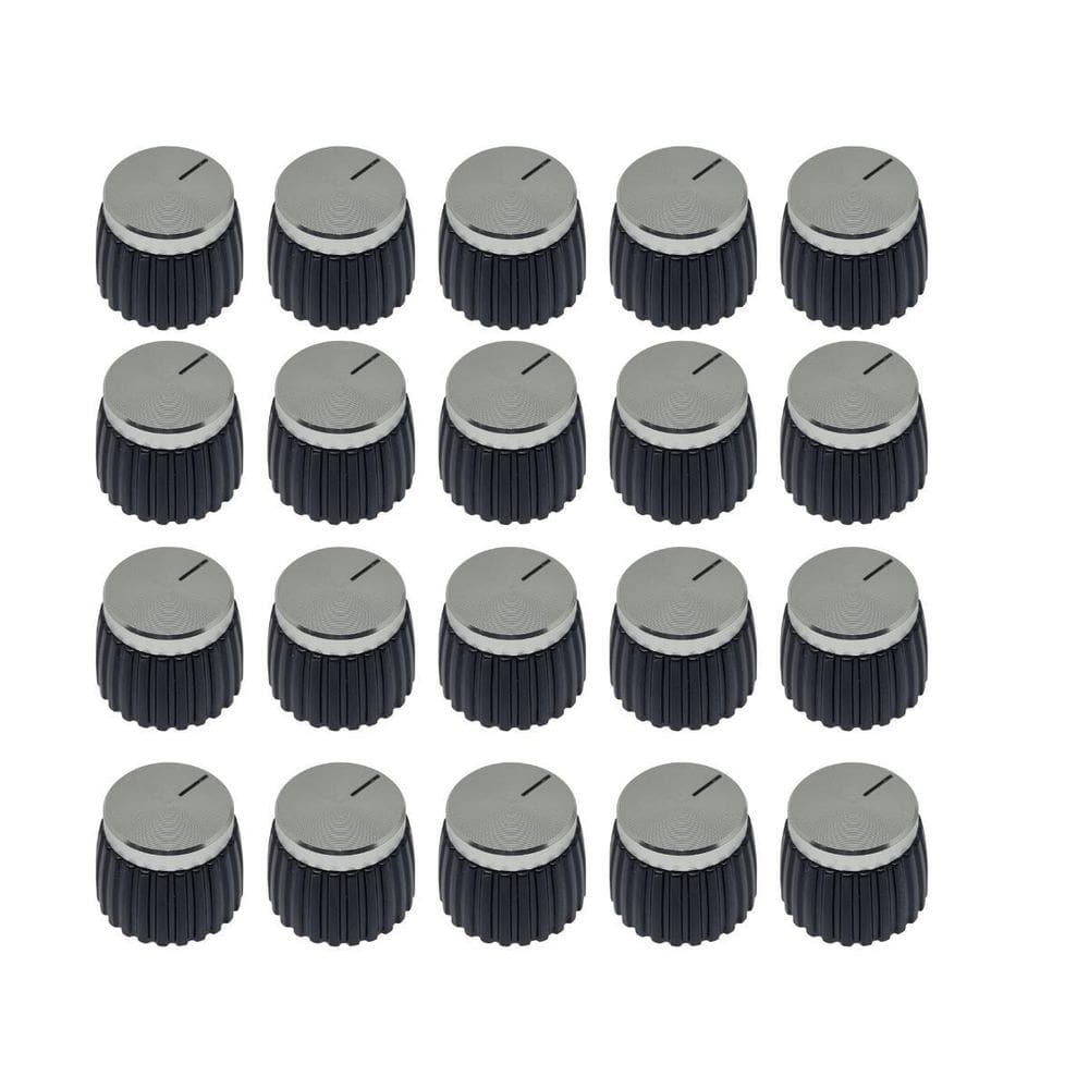 Kit 20 Knob Amplificador Estilo Marshall Prateado Silver