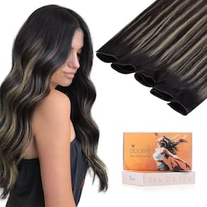 Extensões de cabelo DOORES Weft Handtie Human Hair 18cm 50g