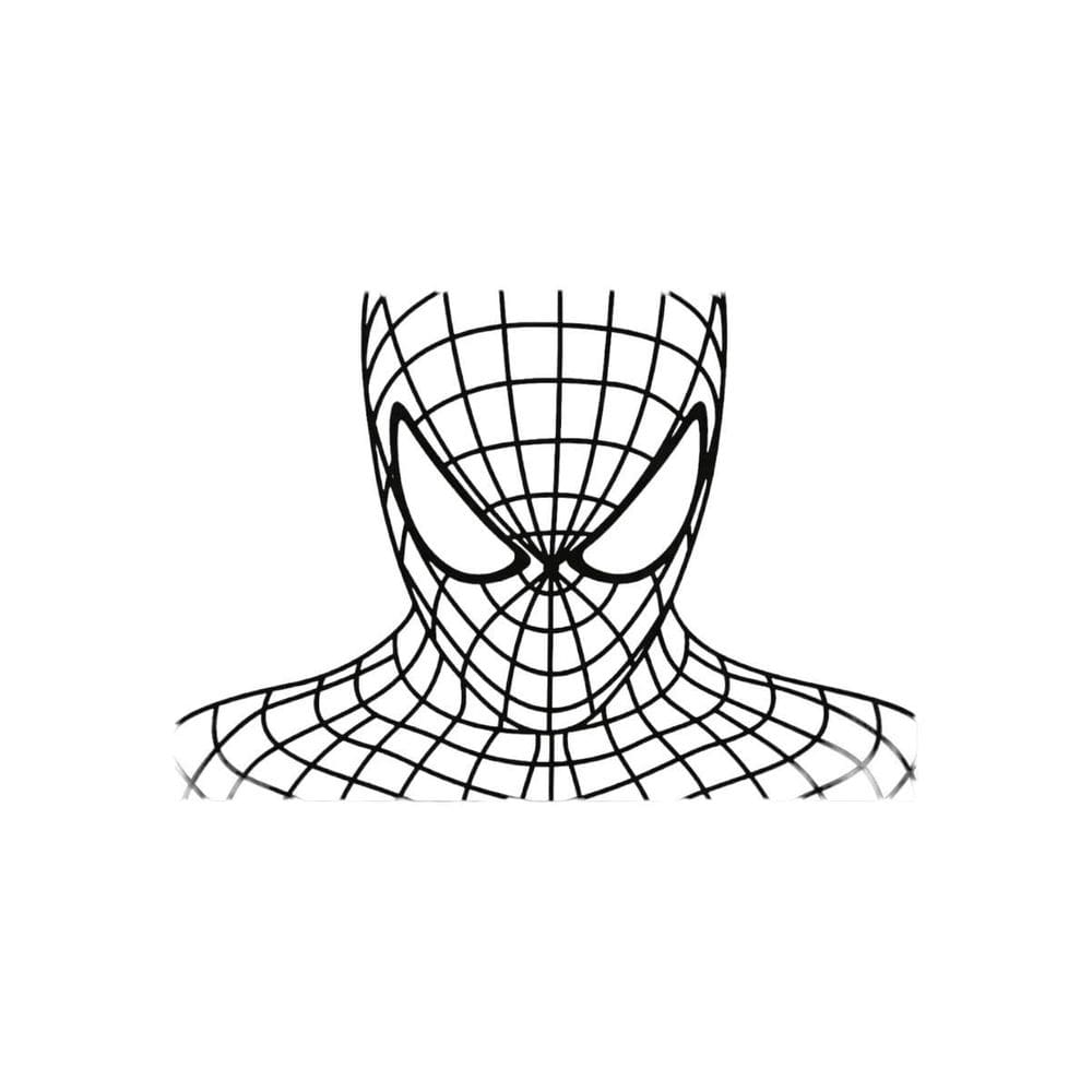 Quadro Decorativo Preto Mdf Homem Aranha Spider 40X20Cm